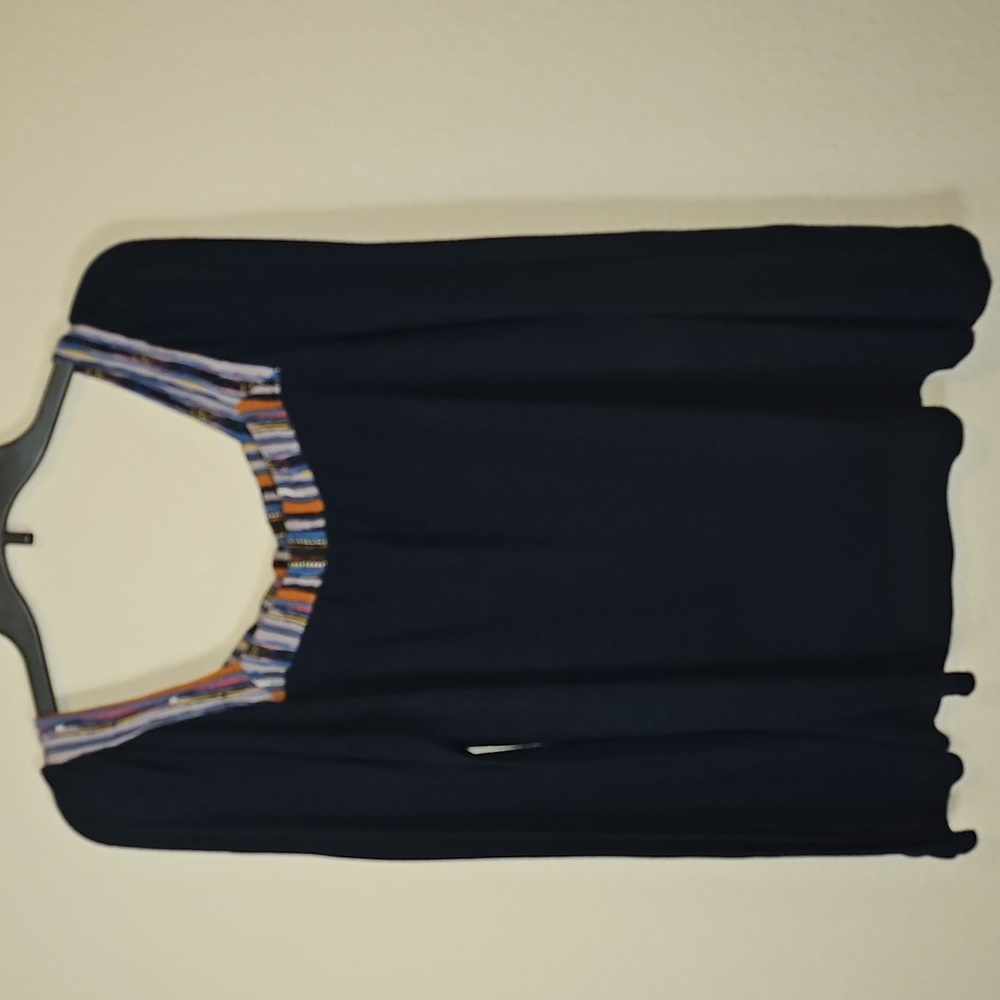 Suzanne Betro Weekend. Square neck light weight knit blouse. Size Med